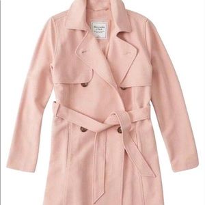 Abercrombie & Fitch Pink Trench Coat Jacket XS